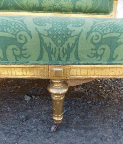 19th cent French carved giltwood sofa 19th century Antique Chairs 6