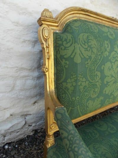 19th cent French carved giltwood sofa - Image 5