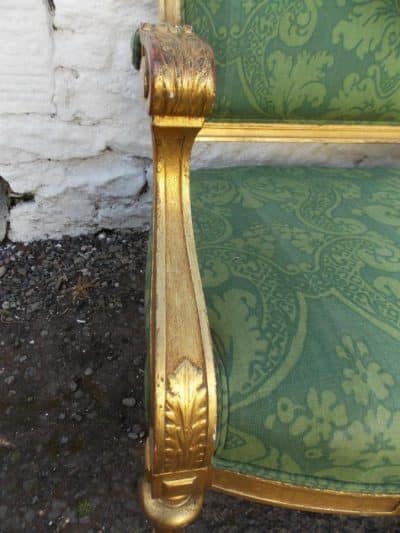 19th cent French carved giltwood sofa - Image 6