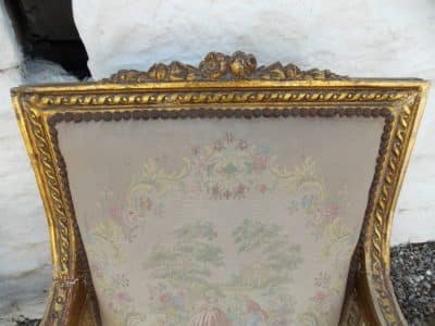 SOLD Pair 19th cent French giltwood Fauteuils - Image 6