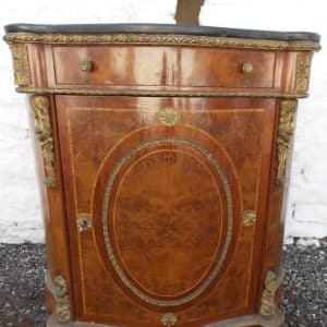 SOLD Serpentine French Louis Ormolu Burr walnut cabinet. Antiques Scotland Antique Art