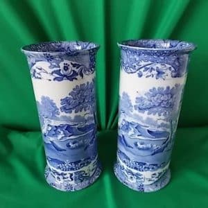 SOLD Pr Victorian Copeland Spode Cylinder vases Antique Antique Ceramics 3