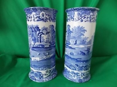 SOLD Pr Victorian Copeland Spode Cylinder vases Antique Antique Ceramics 5