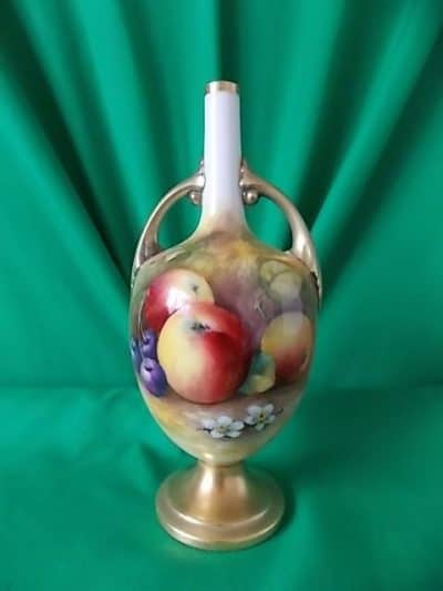 SOLD Royal Worcester Vase ‘Fallen Fruits’ George Moseley. Antiques Scotland Antique Art 4