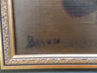 SOLD Continental School, Clarinet Player, Oil on Canvas signed - Image 4
