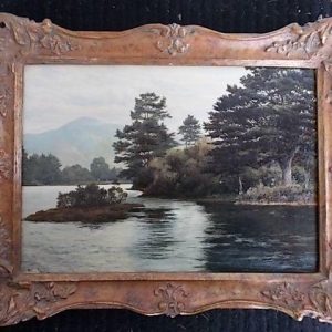 Theodore Hines (Oil on Canvas) Loch Lomond. Antiques Scotland Antique Art 3