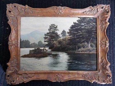 Theodore Hines (Oil on Canvas) Loch Lomond. Antiques Scotland Antique Art 3