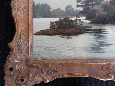 Theodore Hines (Oil on Canvas) Loch Lomond. - Image 5