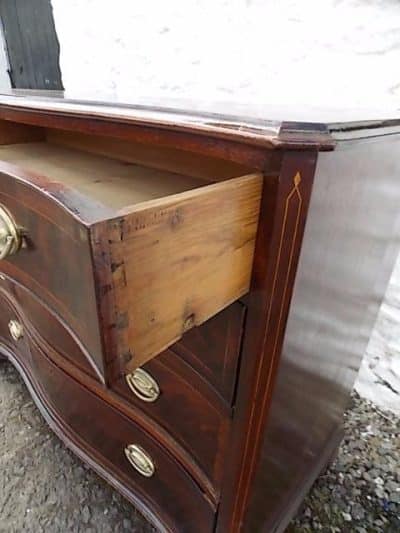 SOLD Georgian serpentine mahogany chest of drawers - Image 5