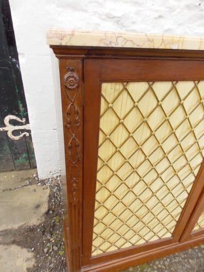 SOLD A Regency mahogany stained four door bookcase cabinet. Antique Antique Bookcases 7