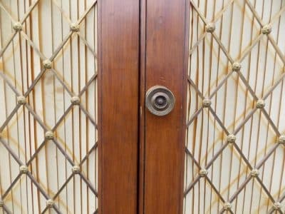 SOLD A Regency mahogany stained four door bookcase cabinet. - Image 7