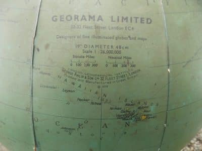 SOLD Georama Fleet St London. Free standing Globe - Image 3