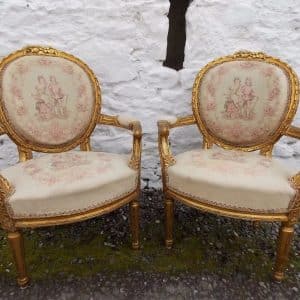 SOLD 19th century French gilt wood salon chairs 19th century Antique Chairs