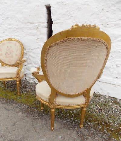 SOLD 19th century French gilt wood salon chairs - Image 4
