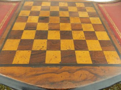 Victorian occasional chess stretcher table - Image 3