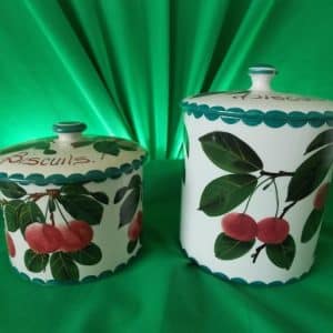 SOLD Wemyss buscuit barrel (Cherries) Antiques Scotland Antique Ceramics