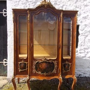 Vernis Martin French kingwood Vitrine Antiques Scotland Antique Cabinets 3