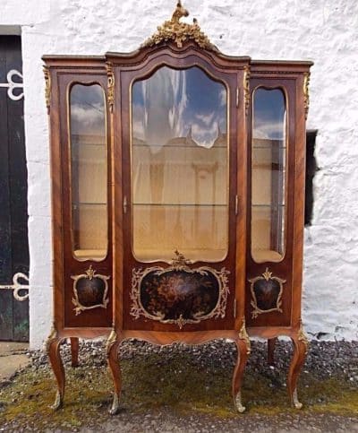 Vernis Martin French kingwood Vitrine Antiques Scotland Antique Cabinets 4