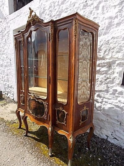 Vernis Martin French kingwood Vitrine Antiques Scotland Antique Cabinets 6