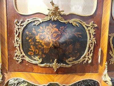 Vernis Martin French kingwood Vitrine Antiques Scotland Antique Cabinets 7