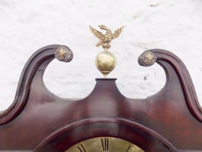 SOLD Early 19th century Scottish Brass faced 8 day mahogany Longcase Clock (Aberdare) 19th century Antique Clocks 6