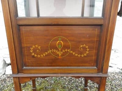 Edwardian single door mahogany display cabinet - Image 5