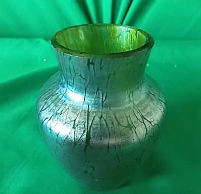 Loetz Papillion and creta oil slick vase Antiques Scotland Collectors Glass 4