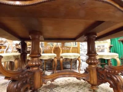SOLD Victorian burr walnut centre table Antique Antique Furniture 8