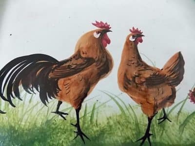 Rare Wemyss brown cockerel tray. - Image 2