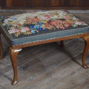 Edwardian Floral Stool SAI3176 Antique Furniture