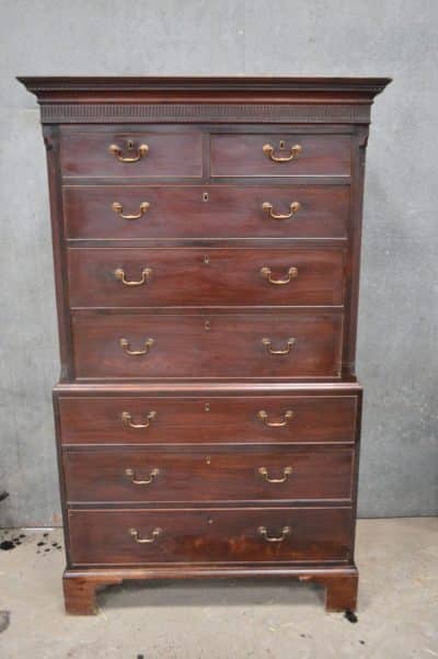 George III mahogany chest on chest. Antiques Scotland Antique Chest Of Drawers 3