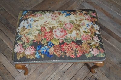 Edwardian Floral Stool SAI3176 - Image 3
