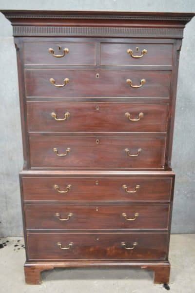 George III mahogany chest on chest. Antiques Scotland Antique Chest Of Drawers 7