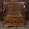 Edwardian Oak Monk's Bench / Hall Seat/ Settle SAI3187 - Image 3