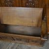 Edwardian Oak Monk's Bench / Hall Seat/ Settle SAI3187 - Image 10