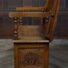 Edwardian Oak Monk's Bench / Hall Seat/ Settle SAI3187 - Image 9