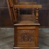 Edwardian Oak Monk's Bench / Hall Seat/ Settle SAI3187 - Image 6