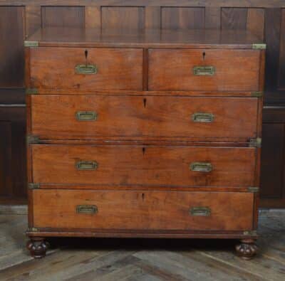 Victorian Teak Campaign Chest SAI3333 - Image 4