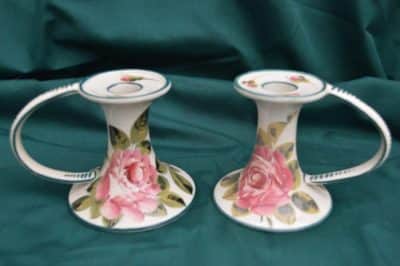 Pr Wemyss candlesticks. Roses Antiques Scotland Antique Ceramics 3