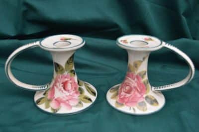 Pr Wemyss candlesticks. Roses