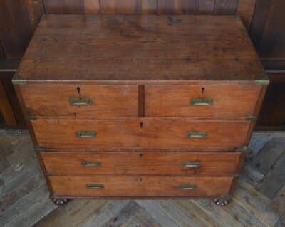 Victorian Teak Campaign Chest SAI3333 - Image 9