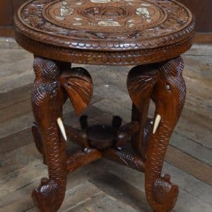 Anglo Indian Elephant Side Table SAI3306 Indian Antique Tables