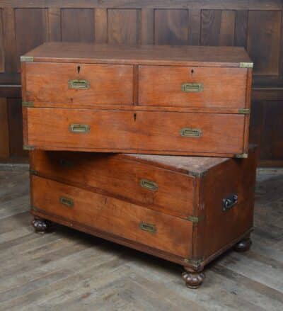 Victorian Teak Campaign Chest SAI3333 - Image 15