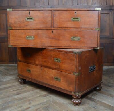 Victorian Teak Campaign Chest SAI3333 - Image 16