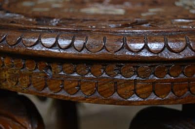 Anglo Indian Elephant Side Table SAI3306 Indian Antique Tables 12