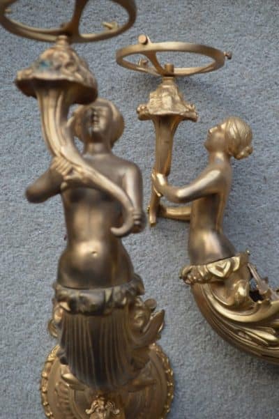Pair Victorian wall light brackets