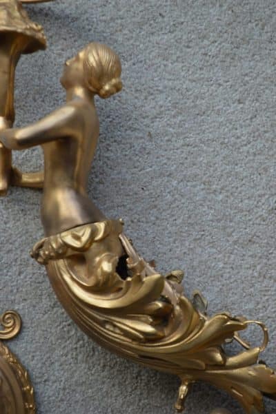 Pair Victorian wall light brackets - Image 3