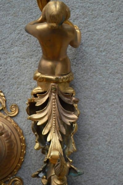 Pair Victorian wall light brackets - Image 4