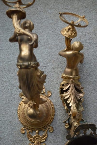 Pair Victorian wall light brackets - Image 5