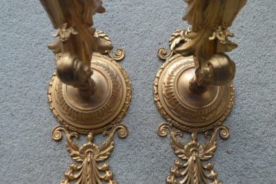 Pair Victorian wall light brackets - Image 7